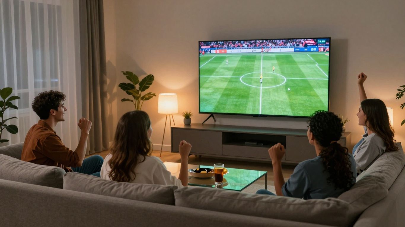 Fans watching live matches