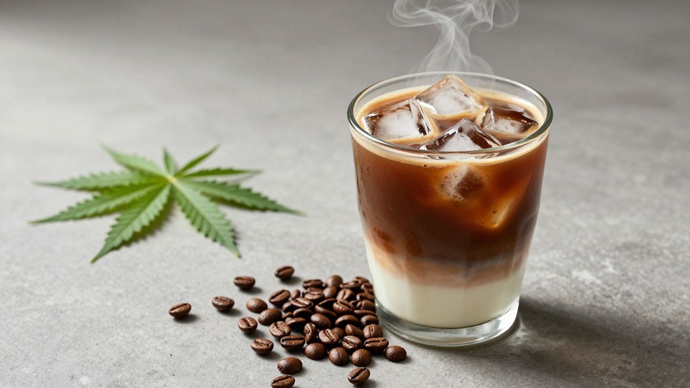 THC cold brew and coffee side-by-side