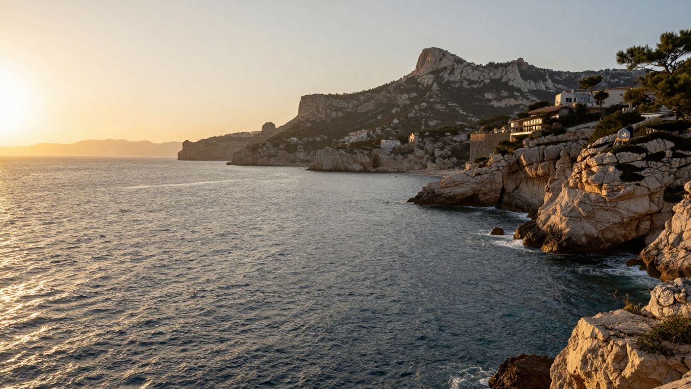 Panoramic view of the Marseille coast