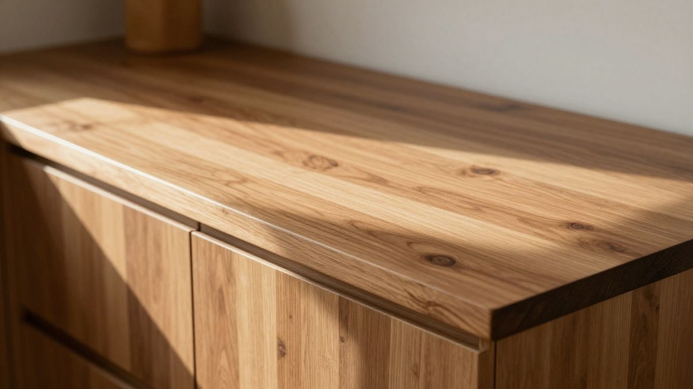 Kitchen with a beautiful wooden worktop