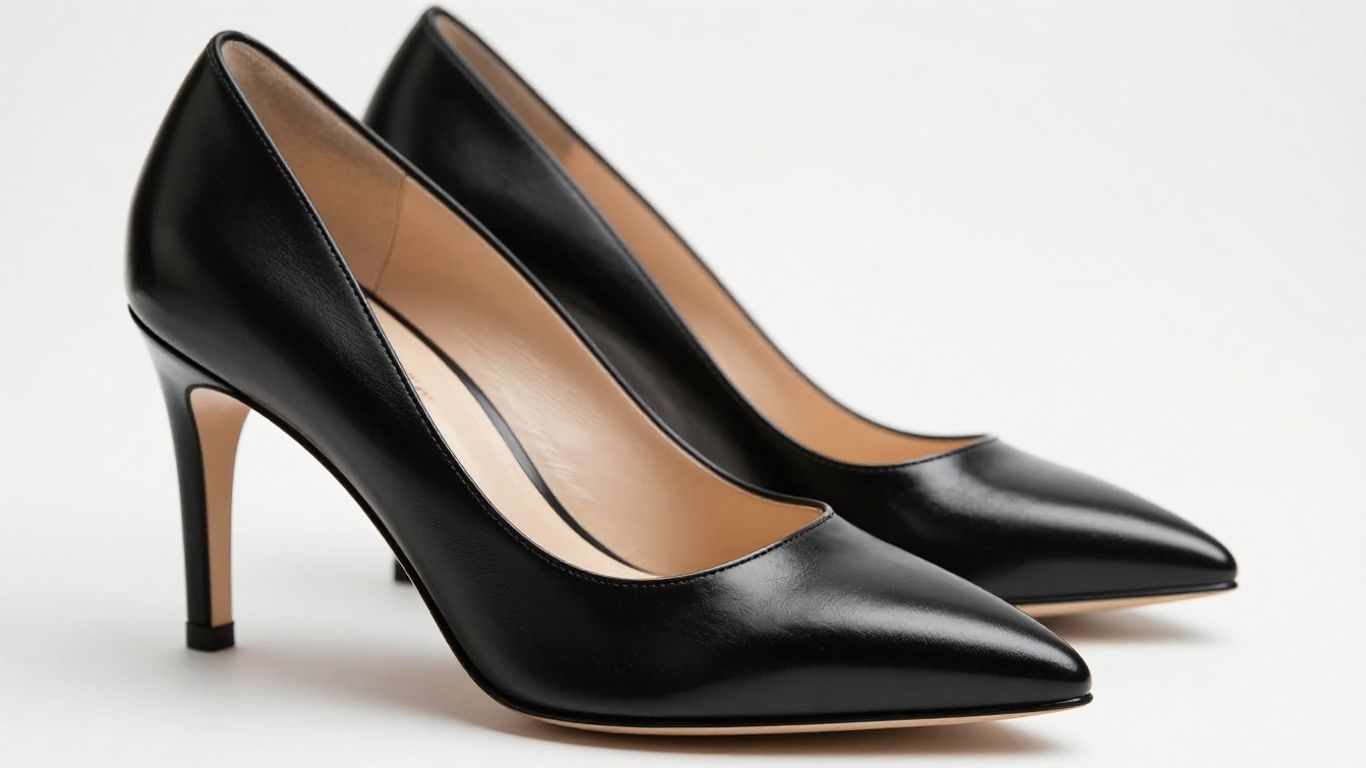 Elegante schwarze 3-Zoll-Stilettos.