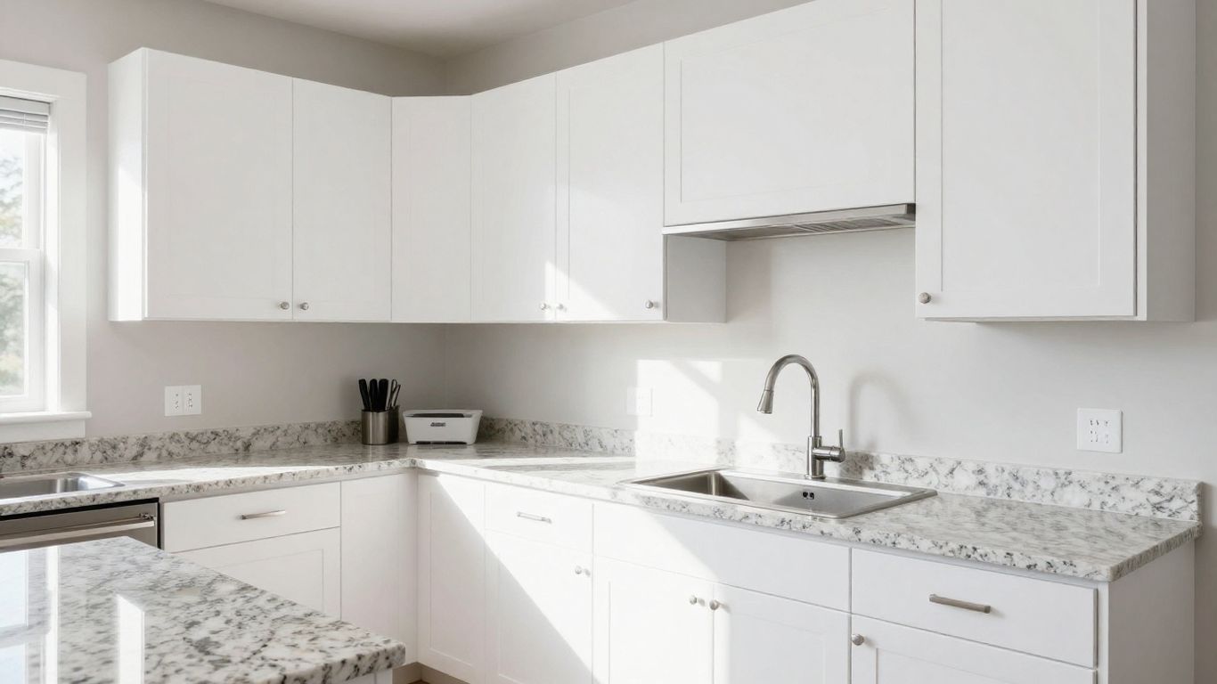 Home Depot kitchen cabinets in a modern kitchen.