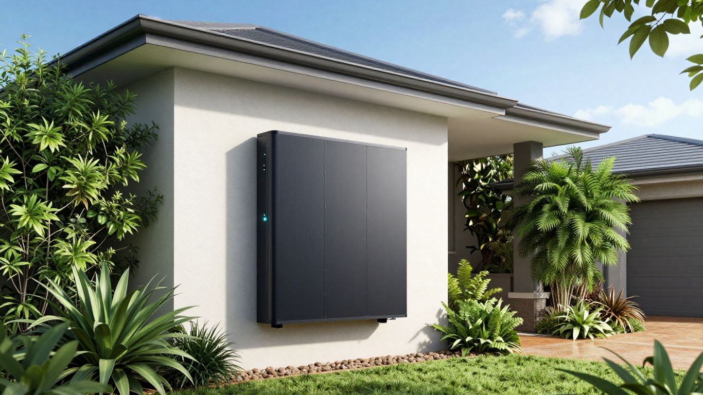 Australian home with solar battery