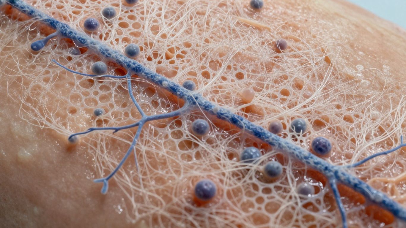 Fibrous ECM guiding cells through wound tissue