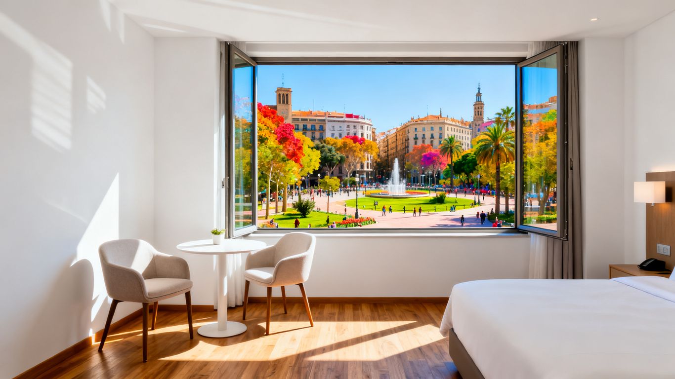 Modern hotel with incredible view