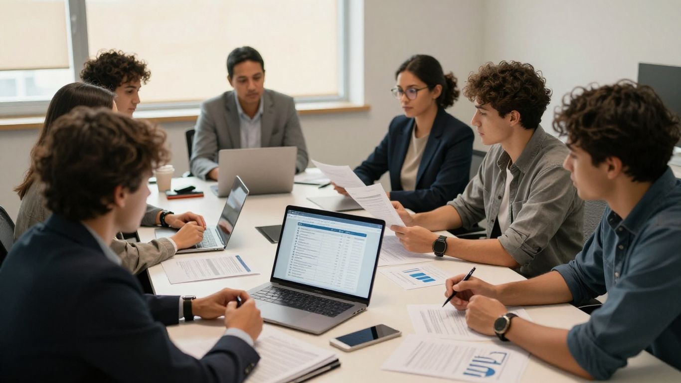 Team reviewing AI coaching pricing options