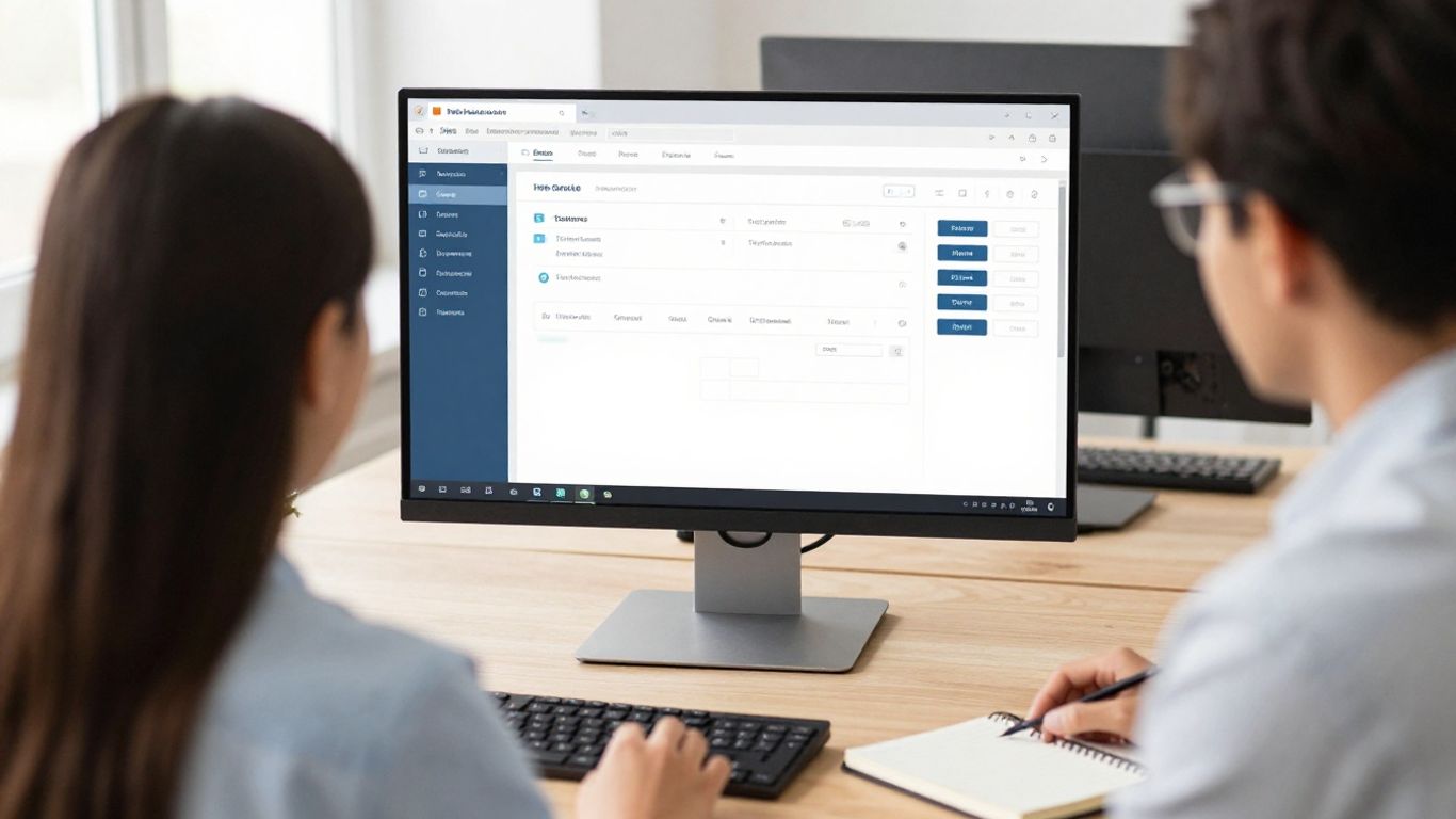 Support agent reviewing help desk interface