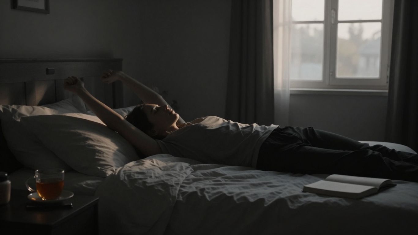 Femeie întinzându-se în pat la răsărit.