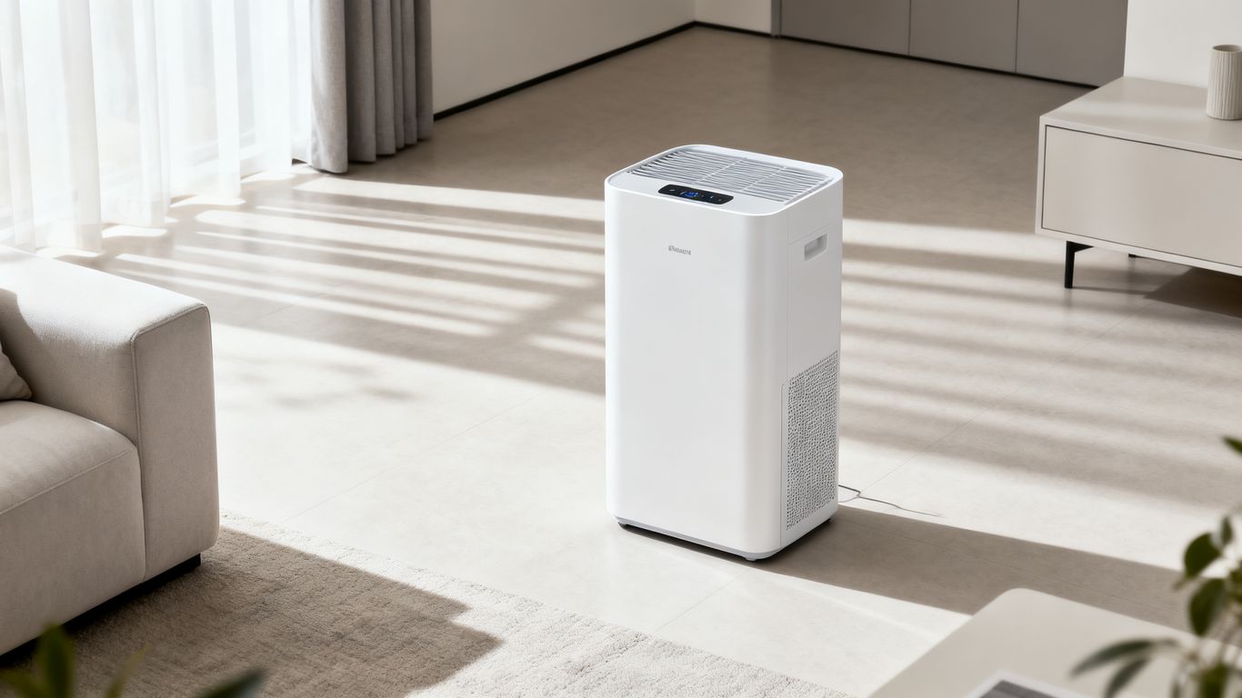 A clean room with a dehumidifier