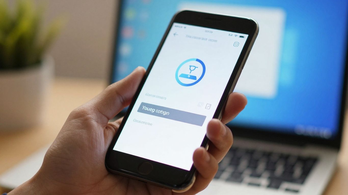 SBA disaster loan login screen on a smartphone.