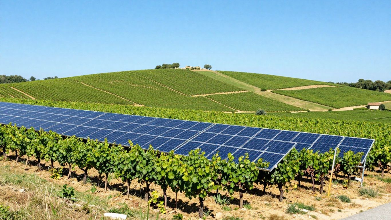 Panneaux solaires sur un toit ensoleillé en Gironde