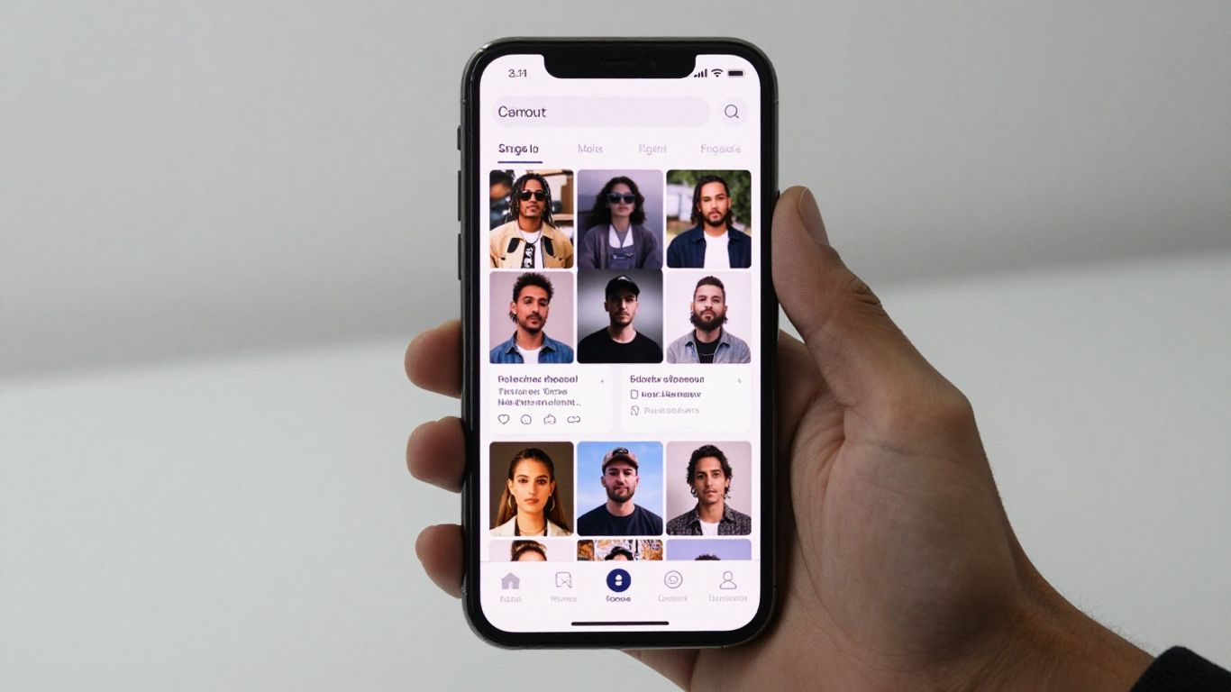 Social media mobile display