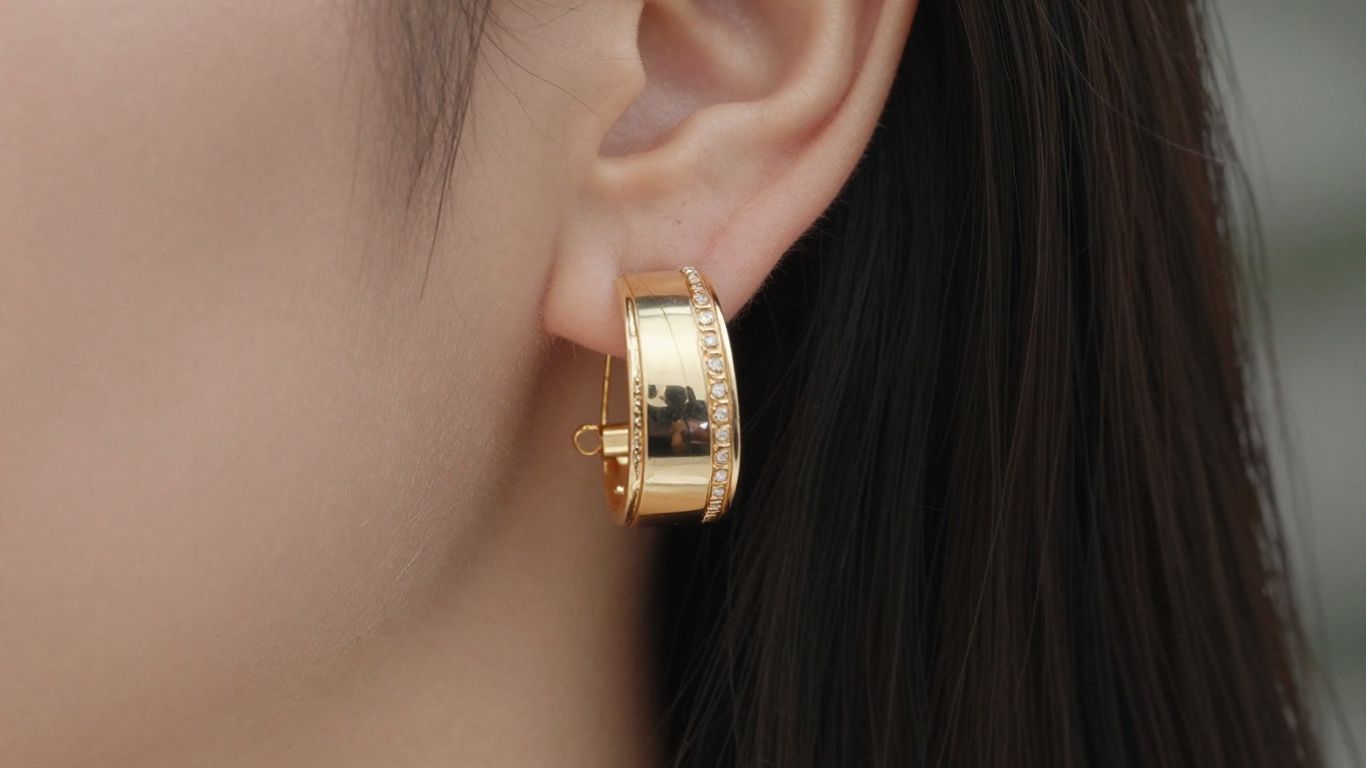 Close-up of secure earring post mechanisms