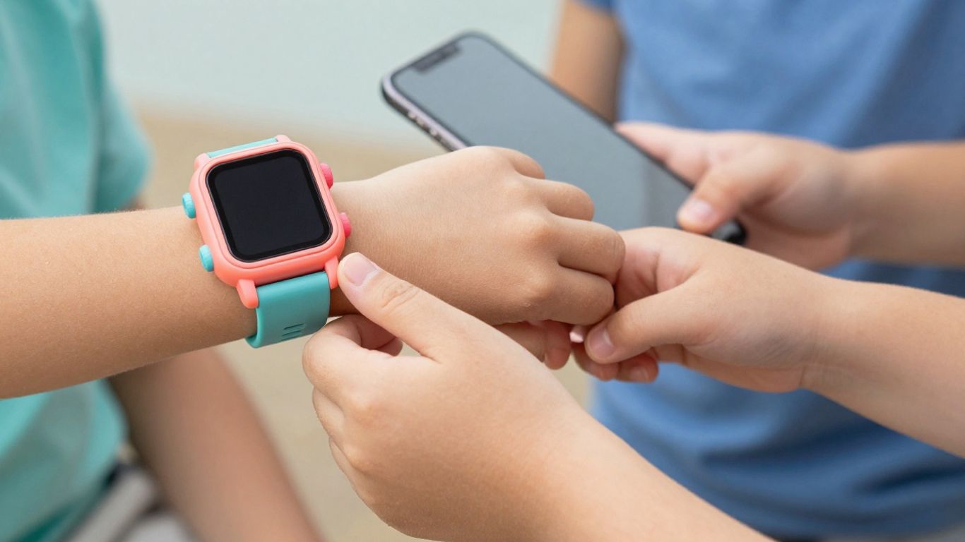 Kind kiest tussen horloge en smartphone