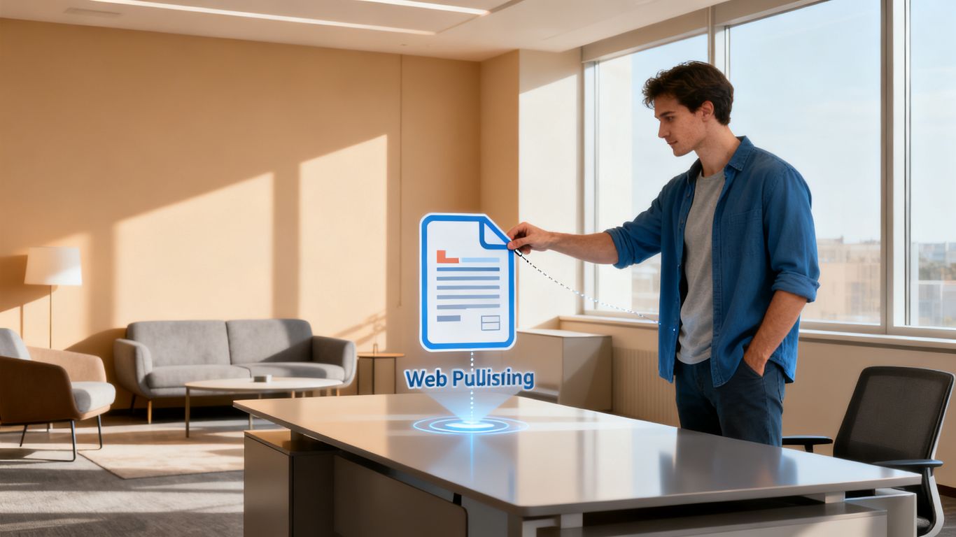 Workflow showing draft to publish transition