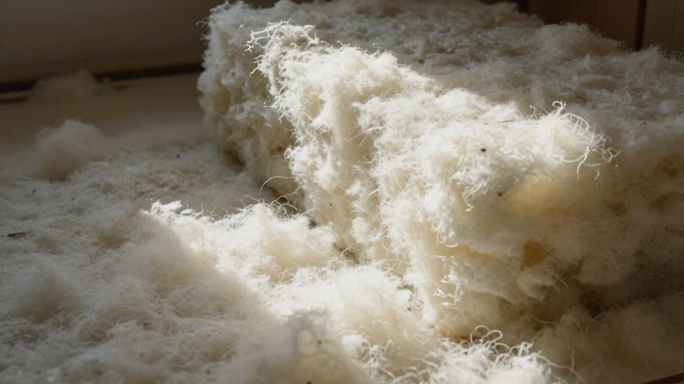 Isolation en laine de roche dans un grenier.