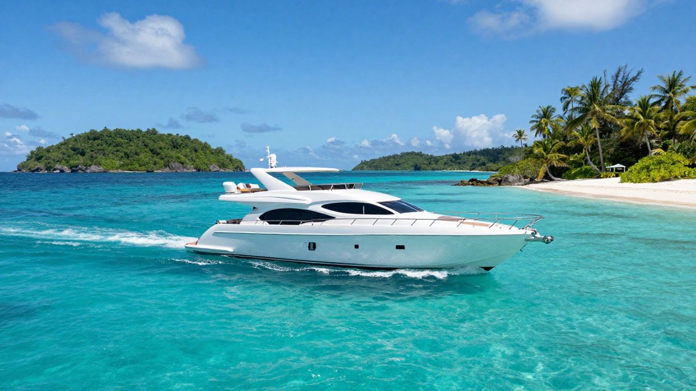 Luxury yacht sailing in the British Virgin Islands