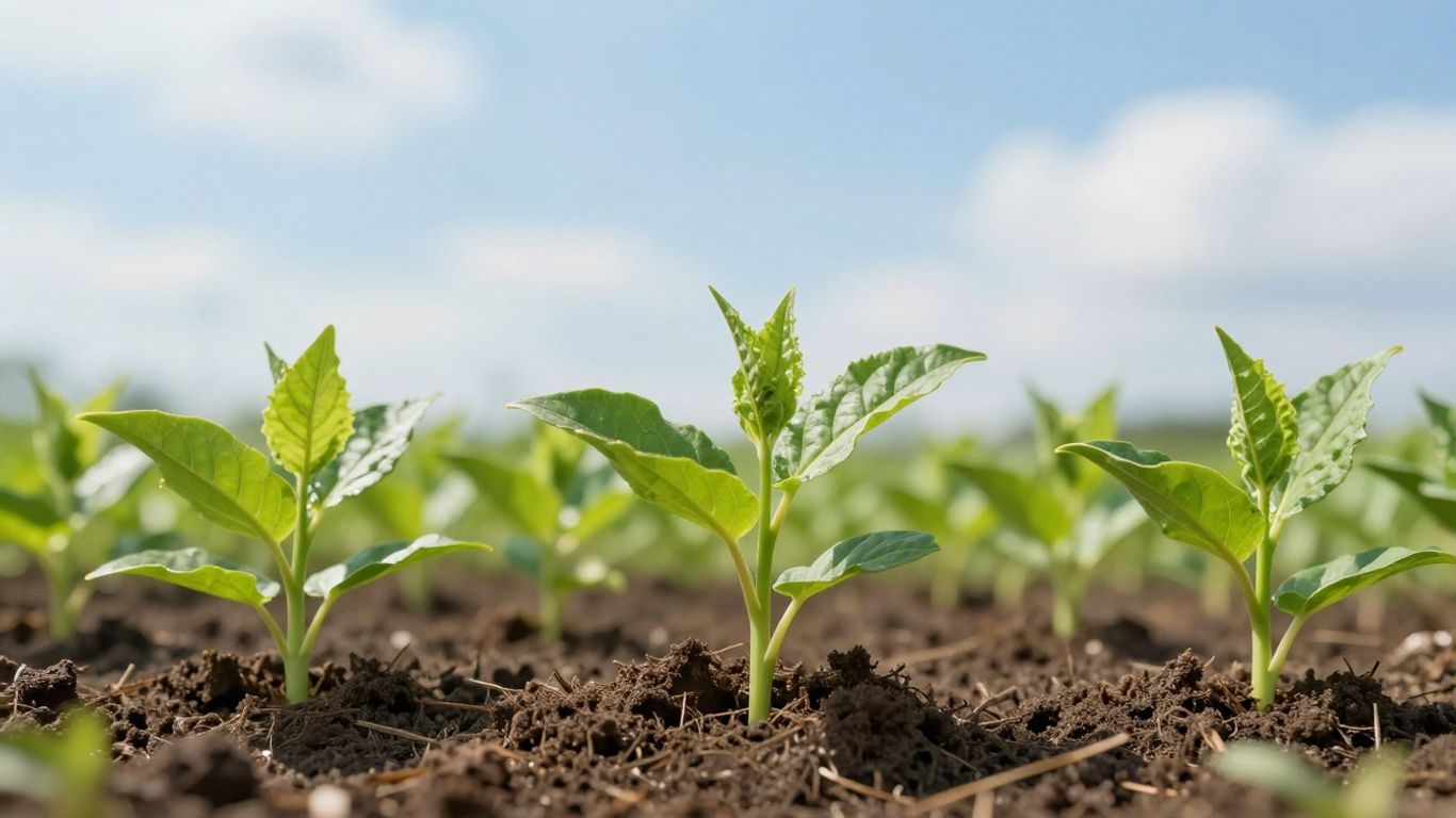 Pflanze wächst nach oben