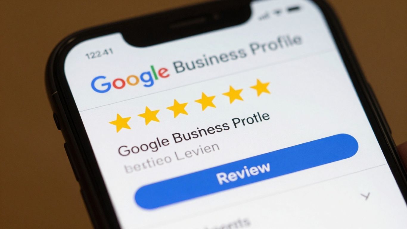 Google Business Profile on a smartphone screen.