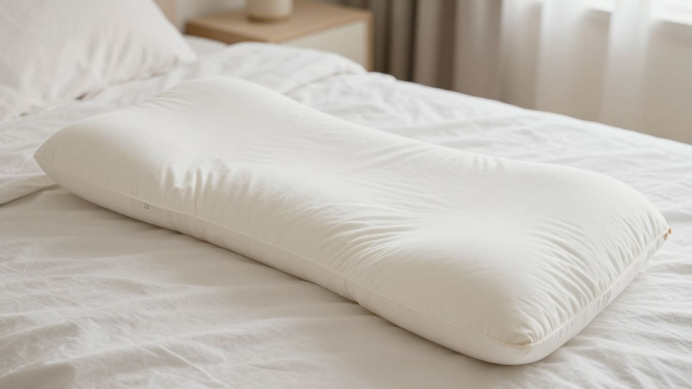 Side sleeper with a supportive body pillow.