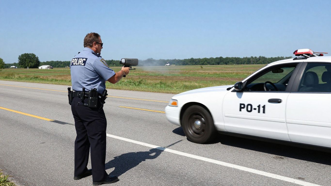 NC officer uses radar gun on speeding car