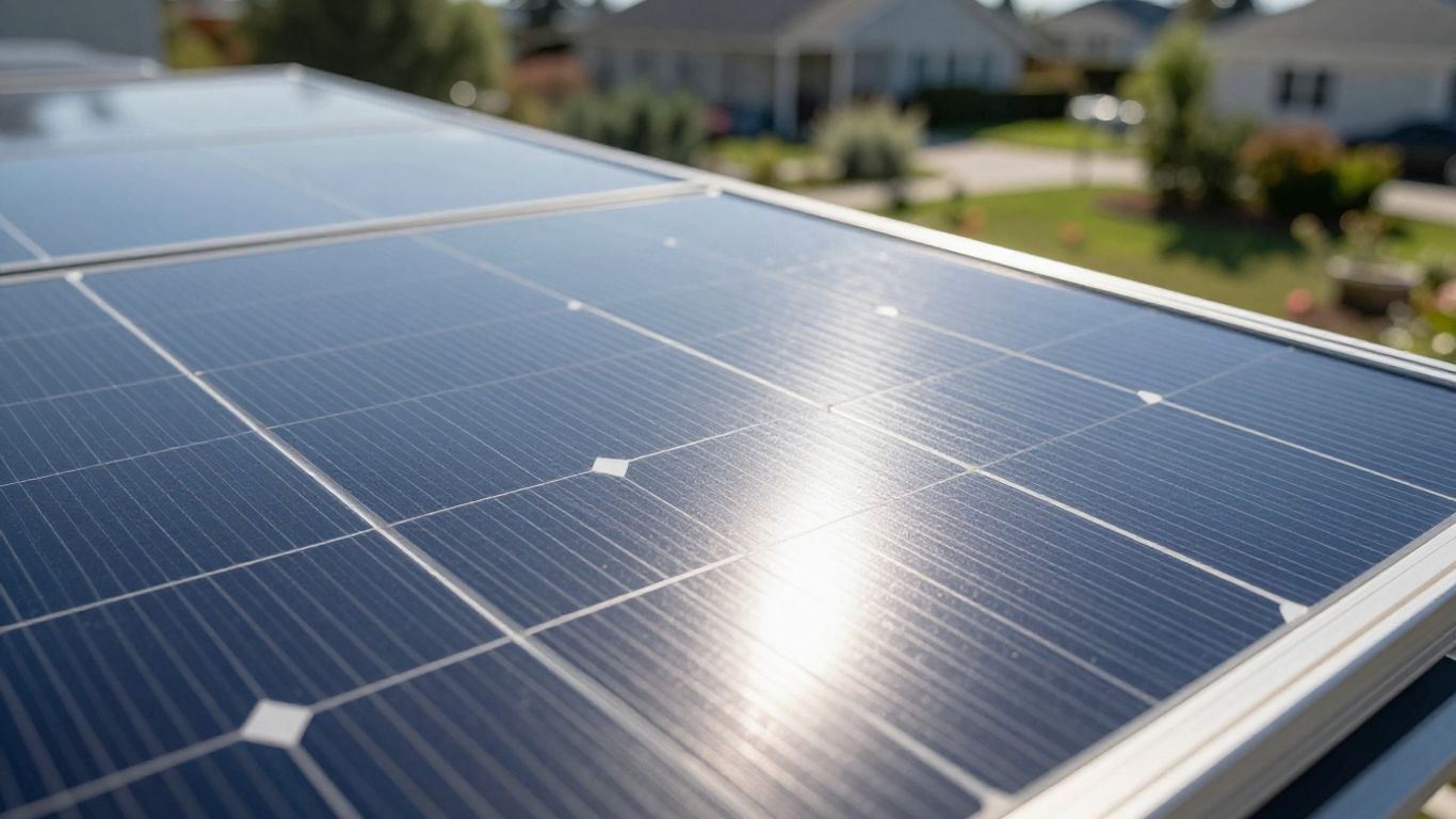 Sunlight hitting solar panels