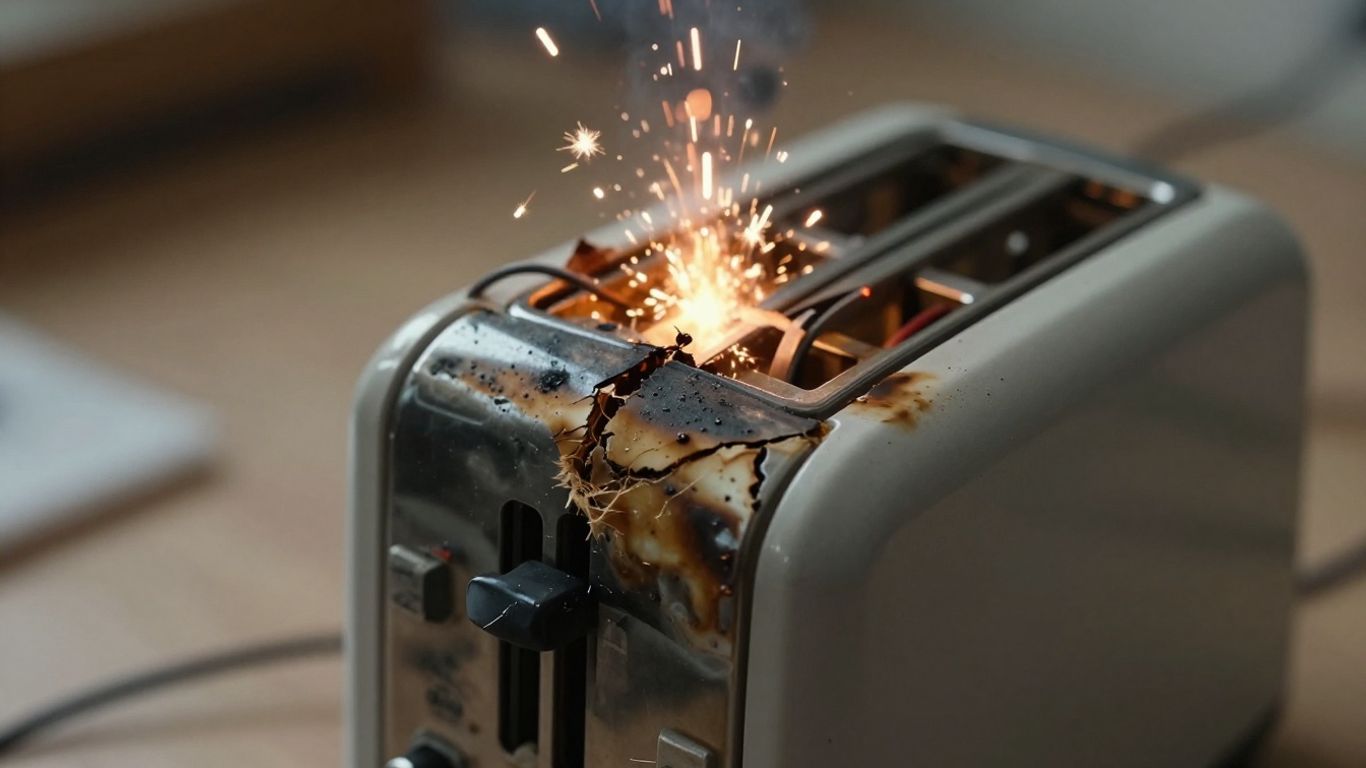 Electrodoméstico dañado por sobretensión eléctrica.