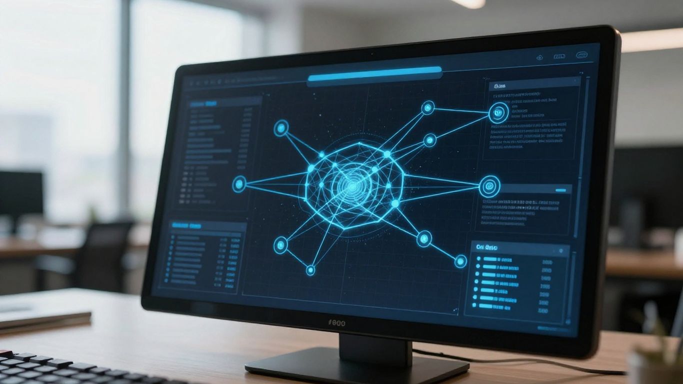 Digital dashboard showing interconnected links