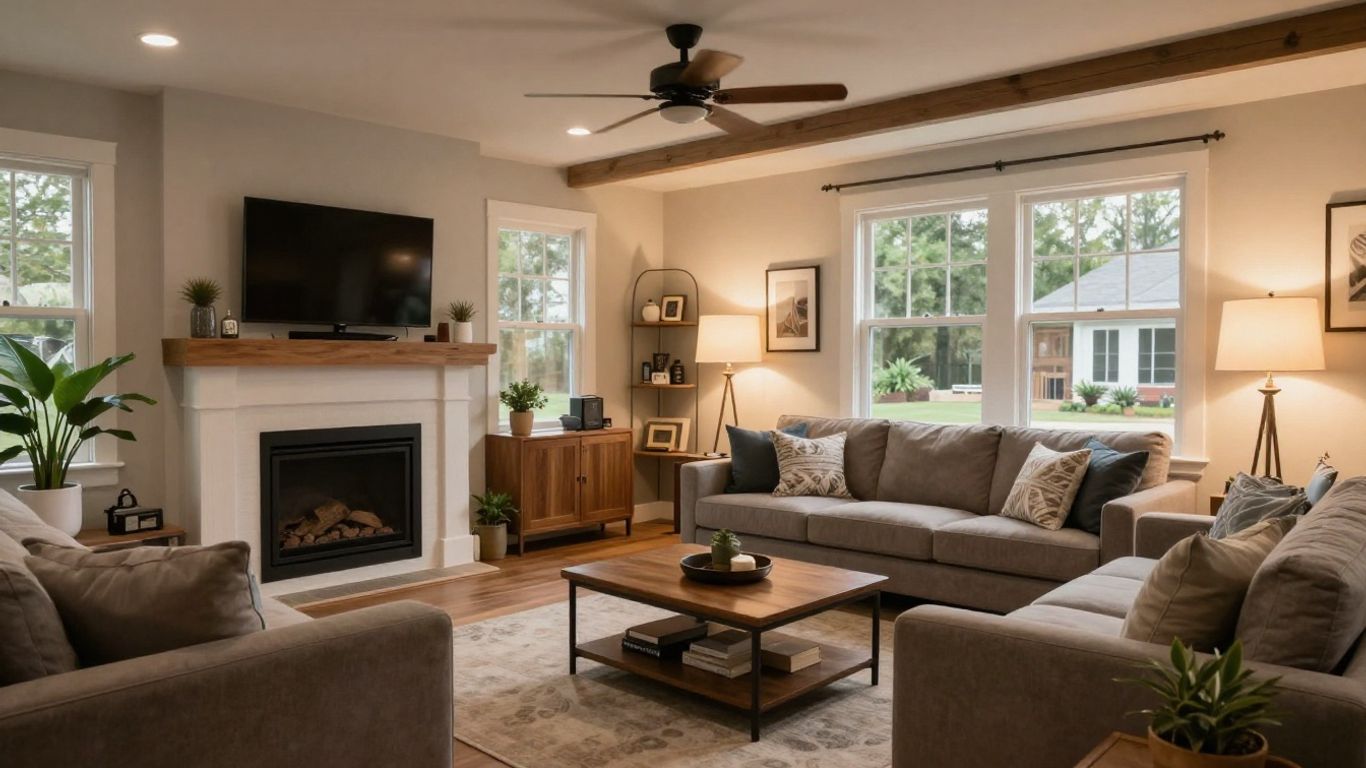Finished basement in Dacula, Georgia home