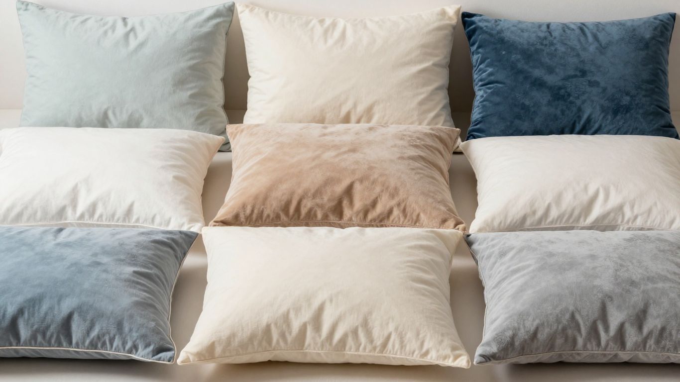 Various comfortable pillows arranged neatly.