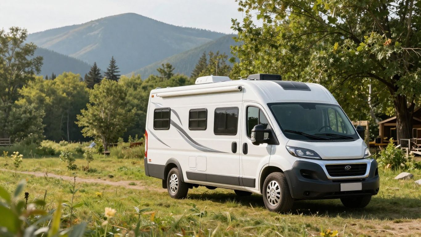 RV rental in scenic Canadian mountains.