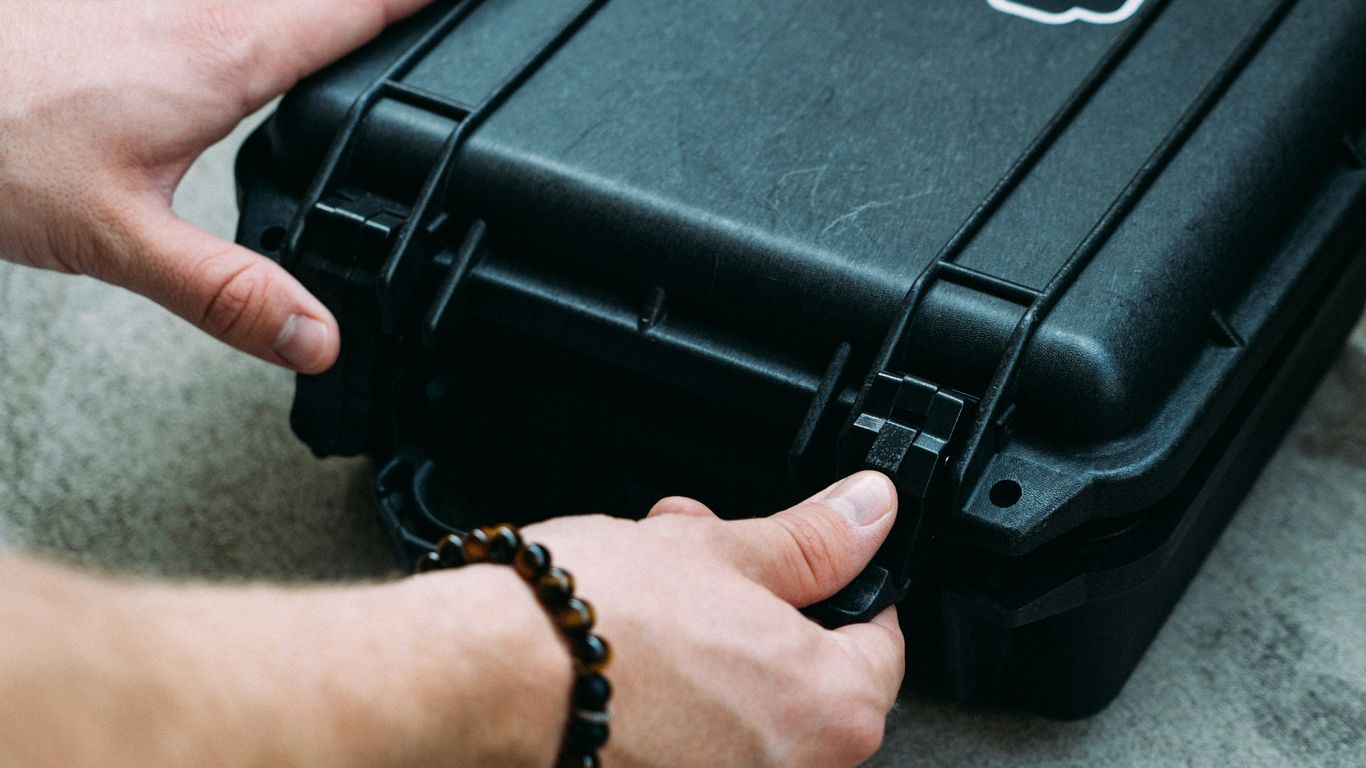 Professional equipment prepared for customs