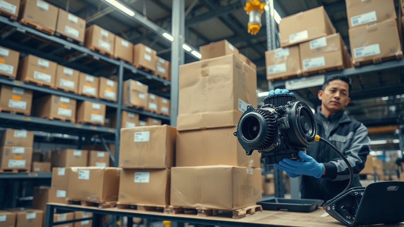 Organized automotive parts warehouse inspection