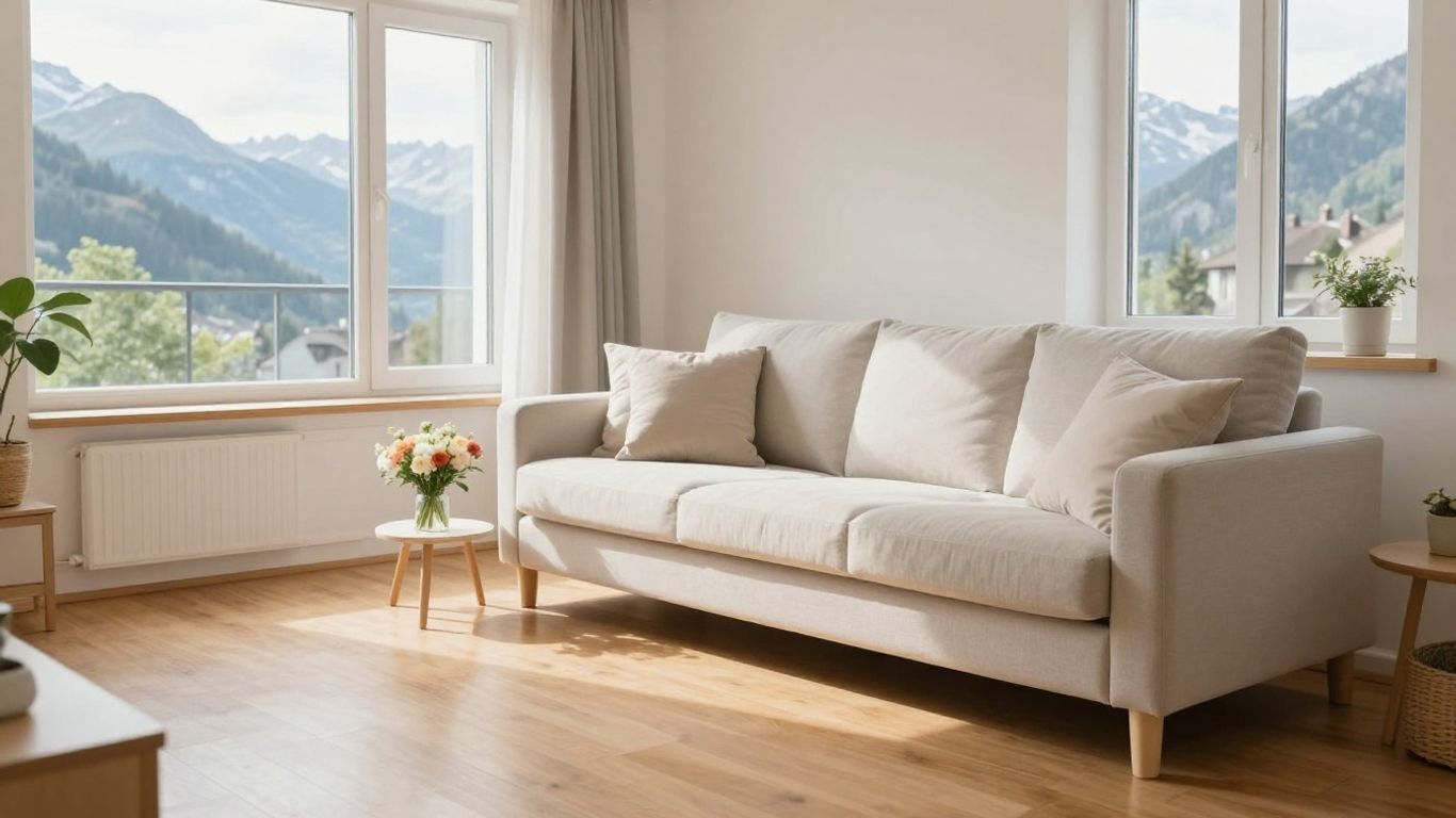Intérieur lumineux d’un logement propre à Annecy