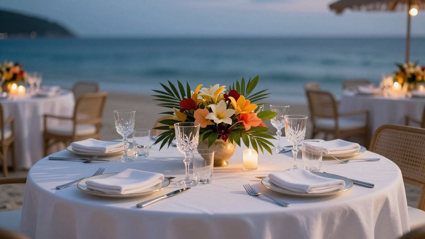 A curated beachside dinner service