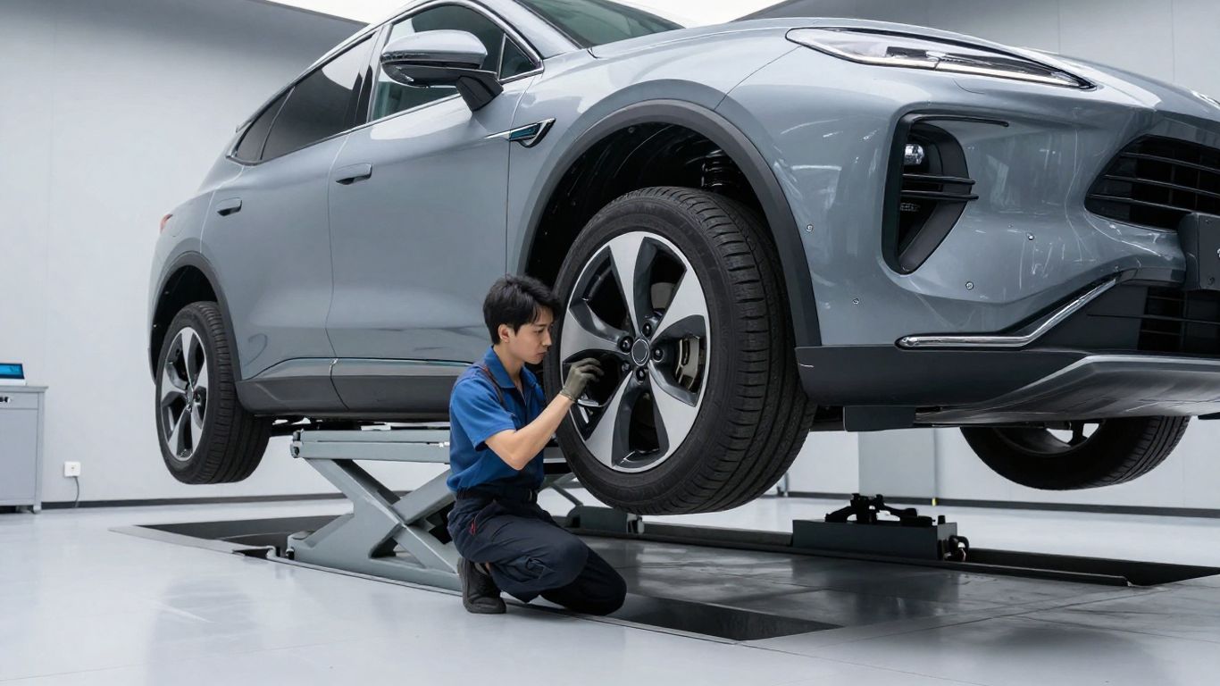 Technician performing diagnostics