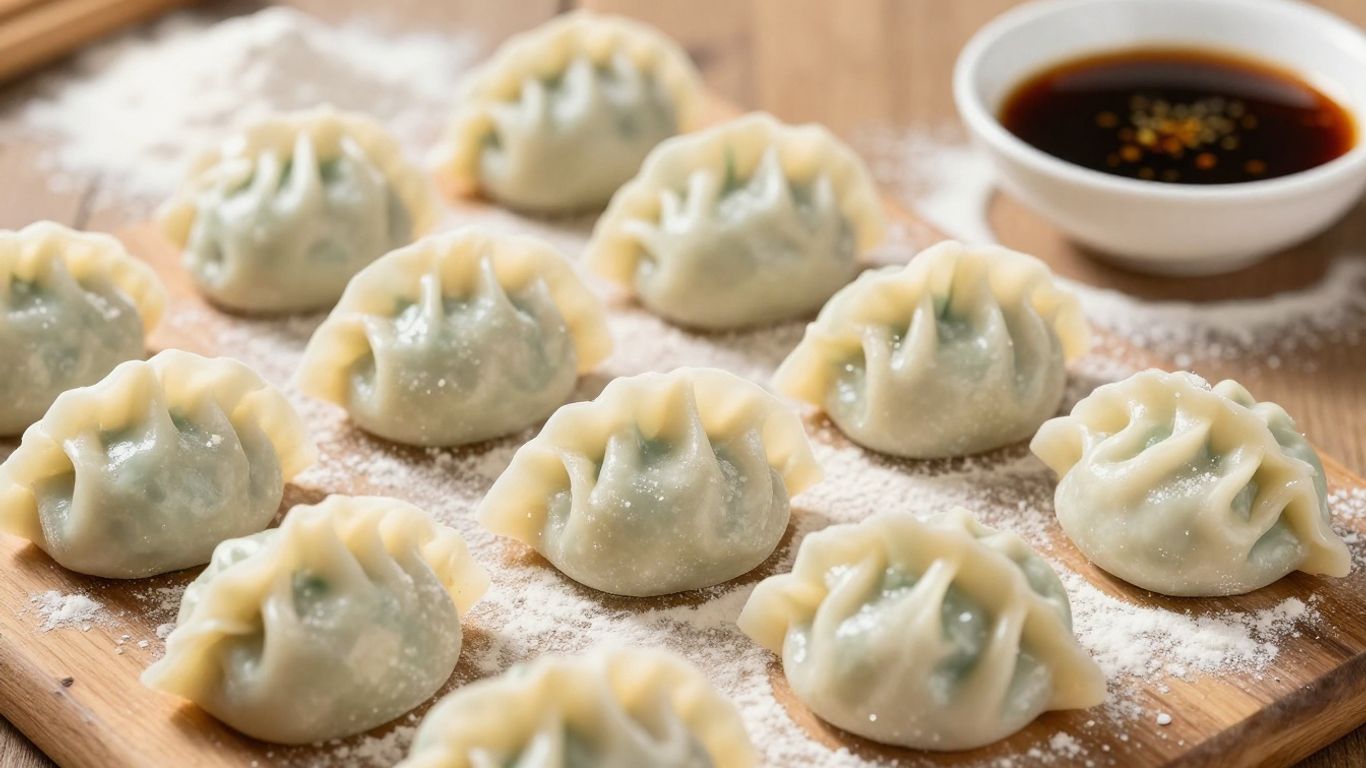 Delicious momos, steamed and raw, with dipping sauce.