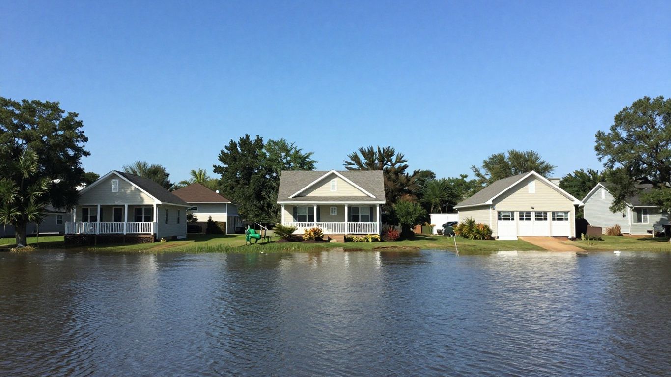 House near water, flood zone check