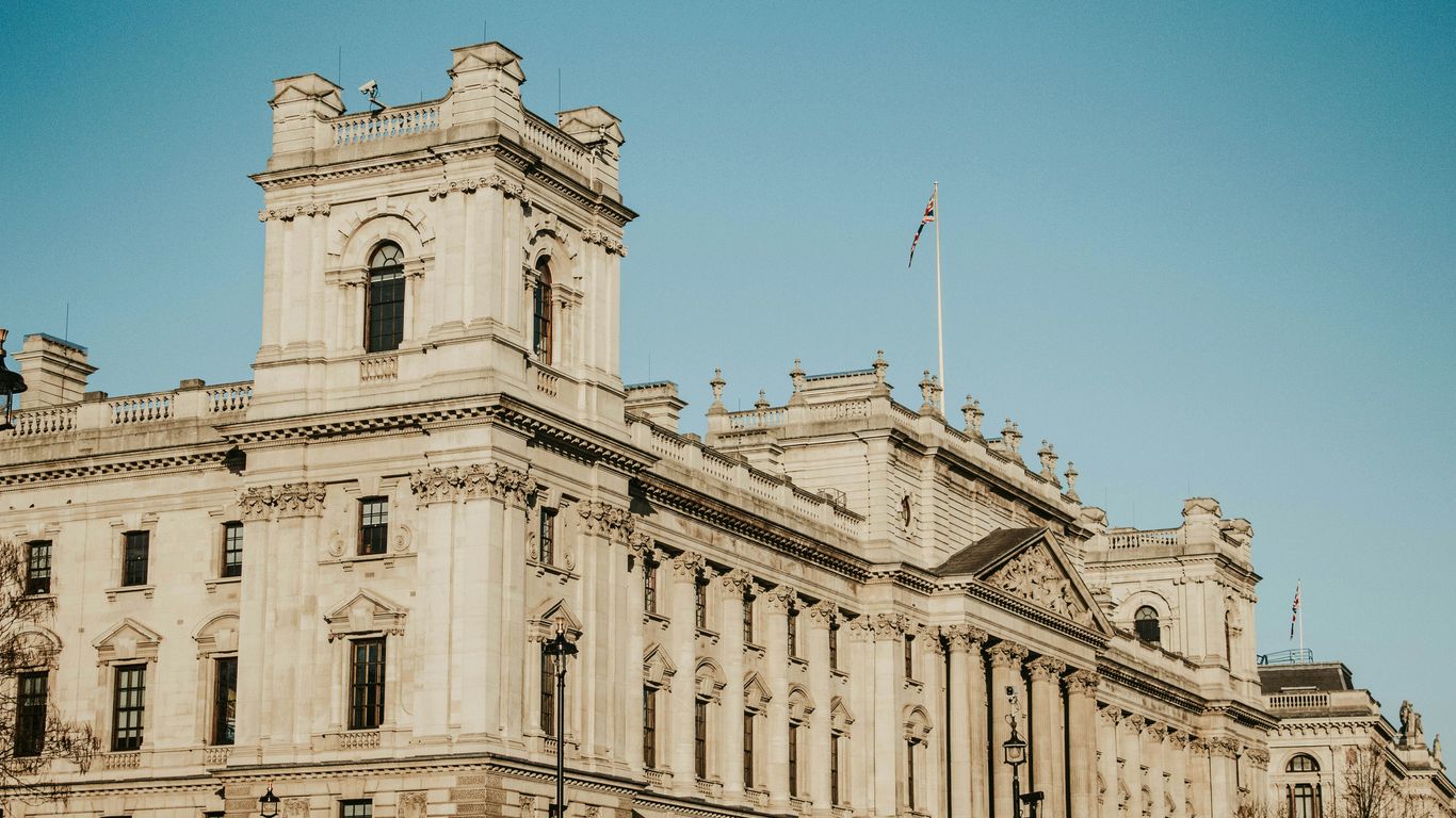 Grand historic building with ornate architecture and clear sky