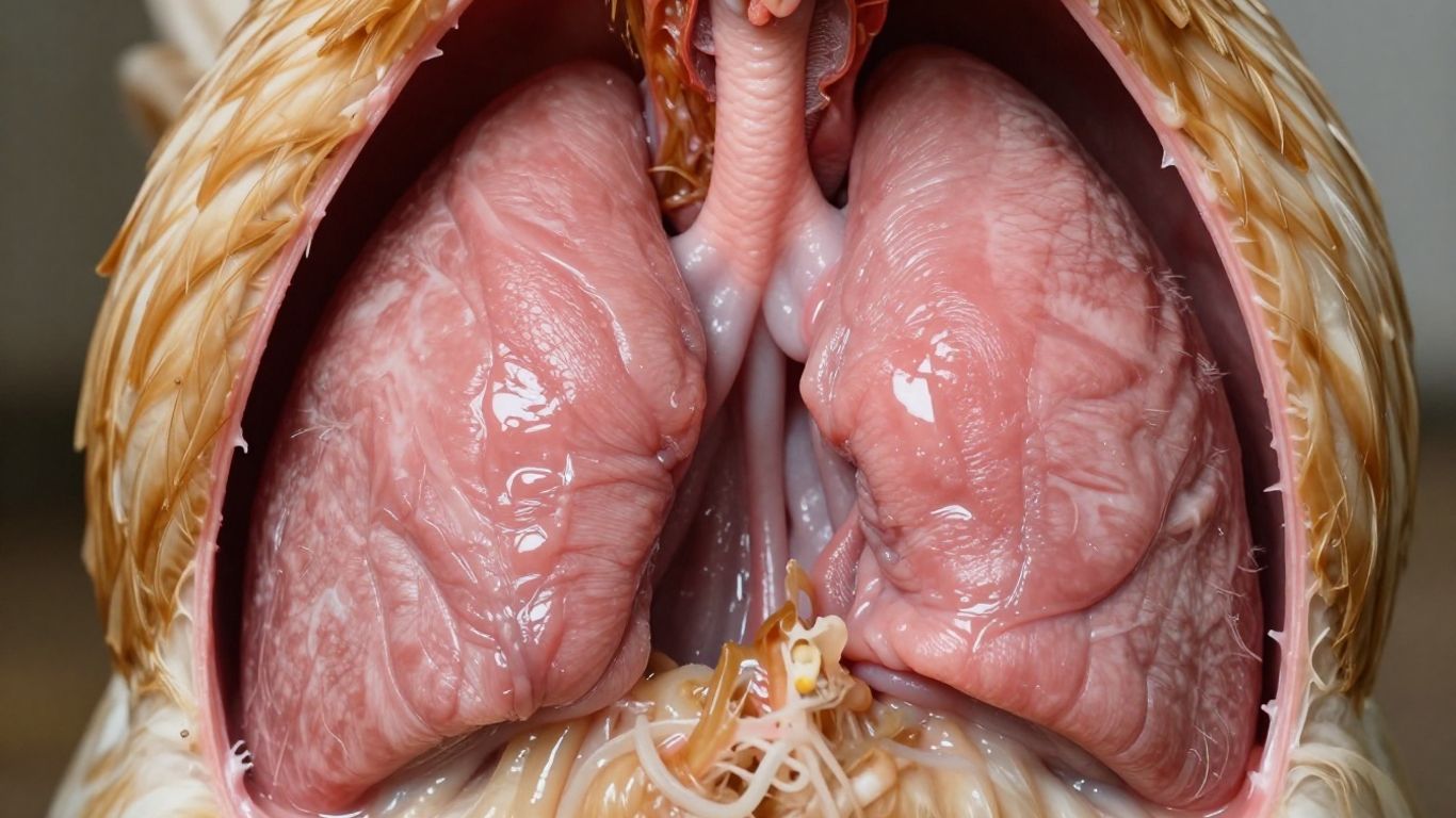 Zdrowe drogi oddechowe u kurczaka, czyste płuca.