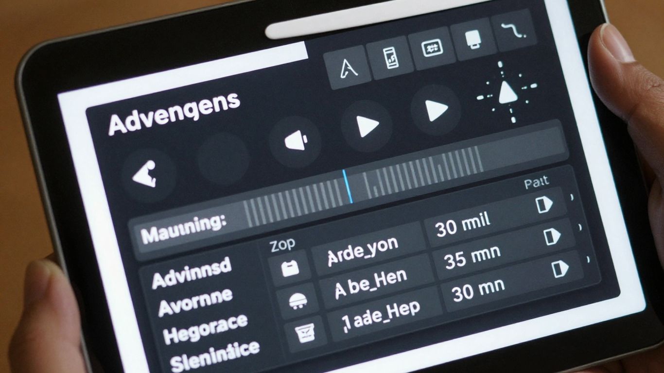User adjusting settings in a media player