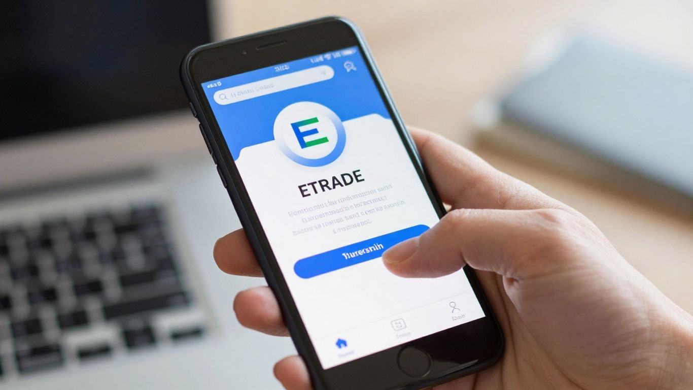 ETRADE app on a smartphone screen.