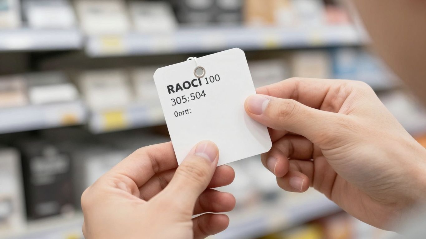 Person evaluating a secondhand item's price