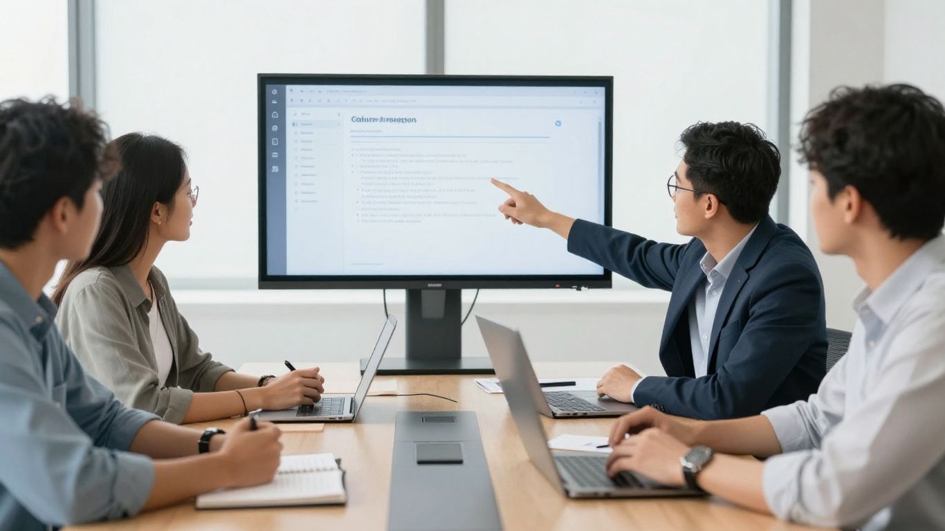 Team collaborating on digital marketing strategies