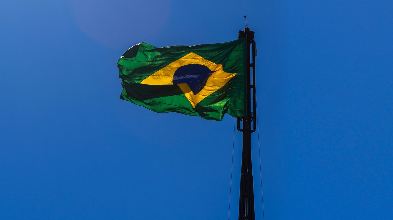 a flag on a pole