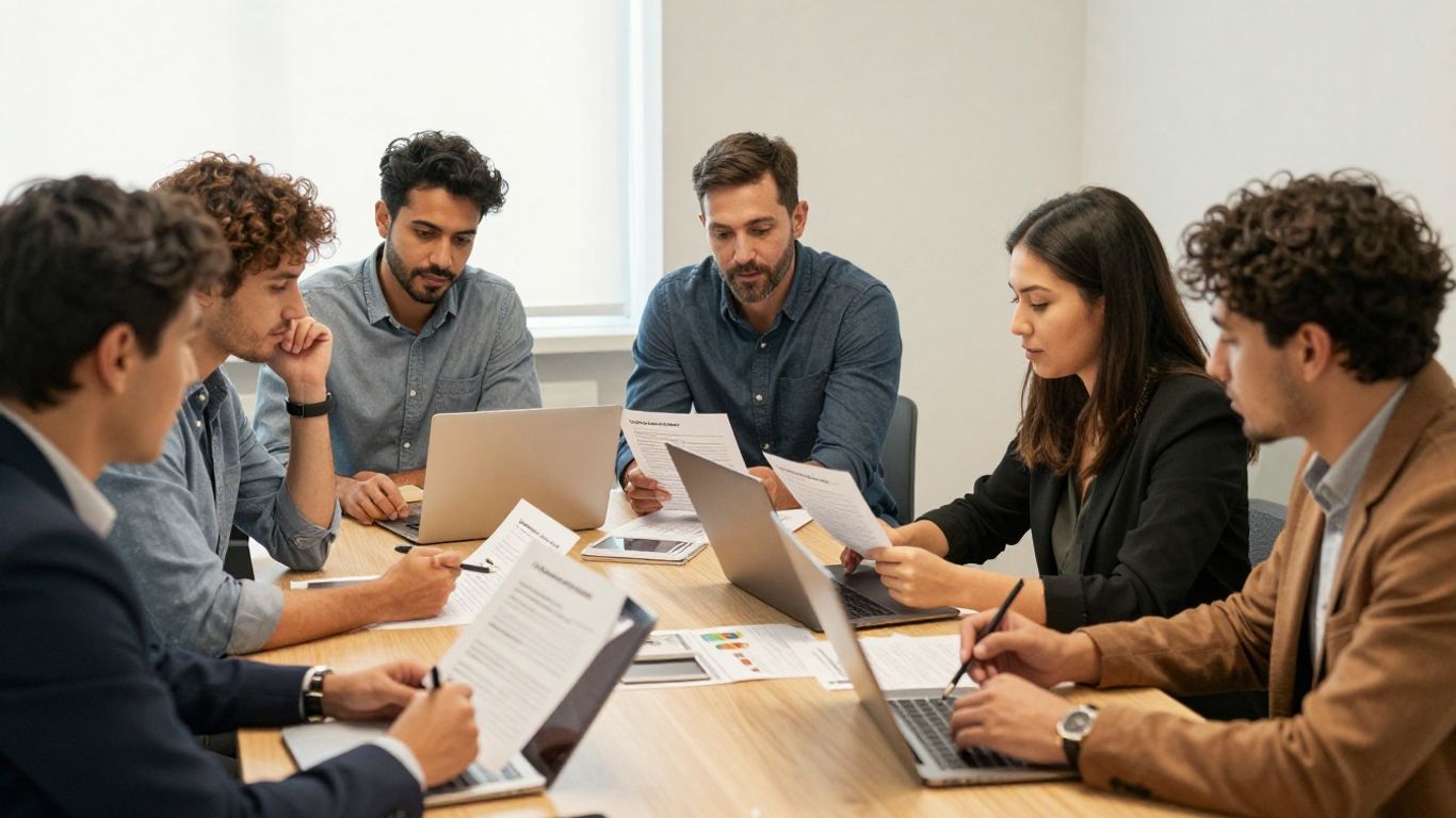 Revenue team collaborating around customer metrics