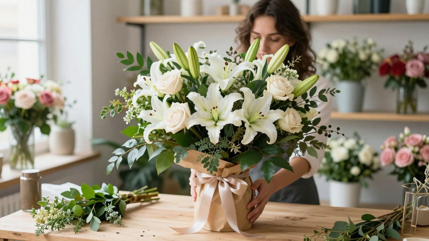 Seasonal anniversary bouquet in Altona