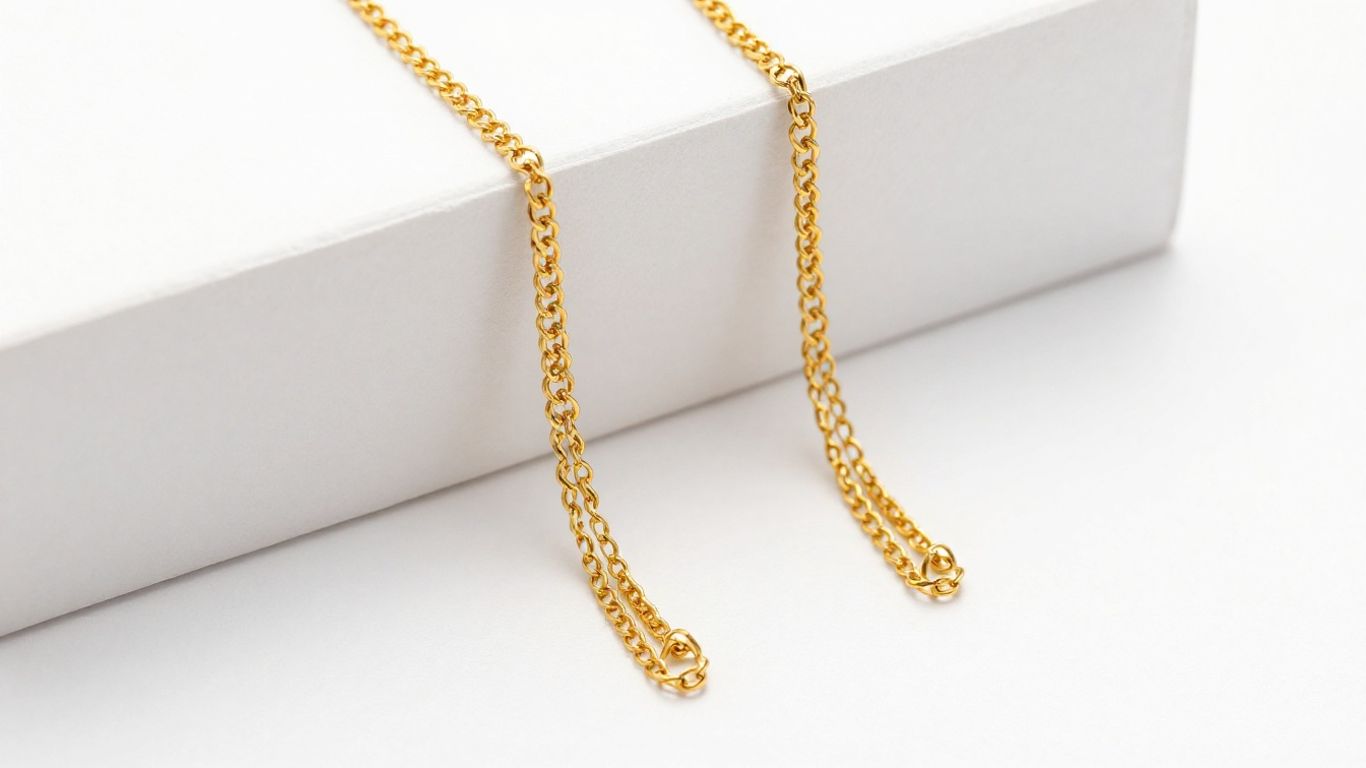 Delicate gold chain drop earrings