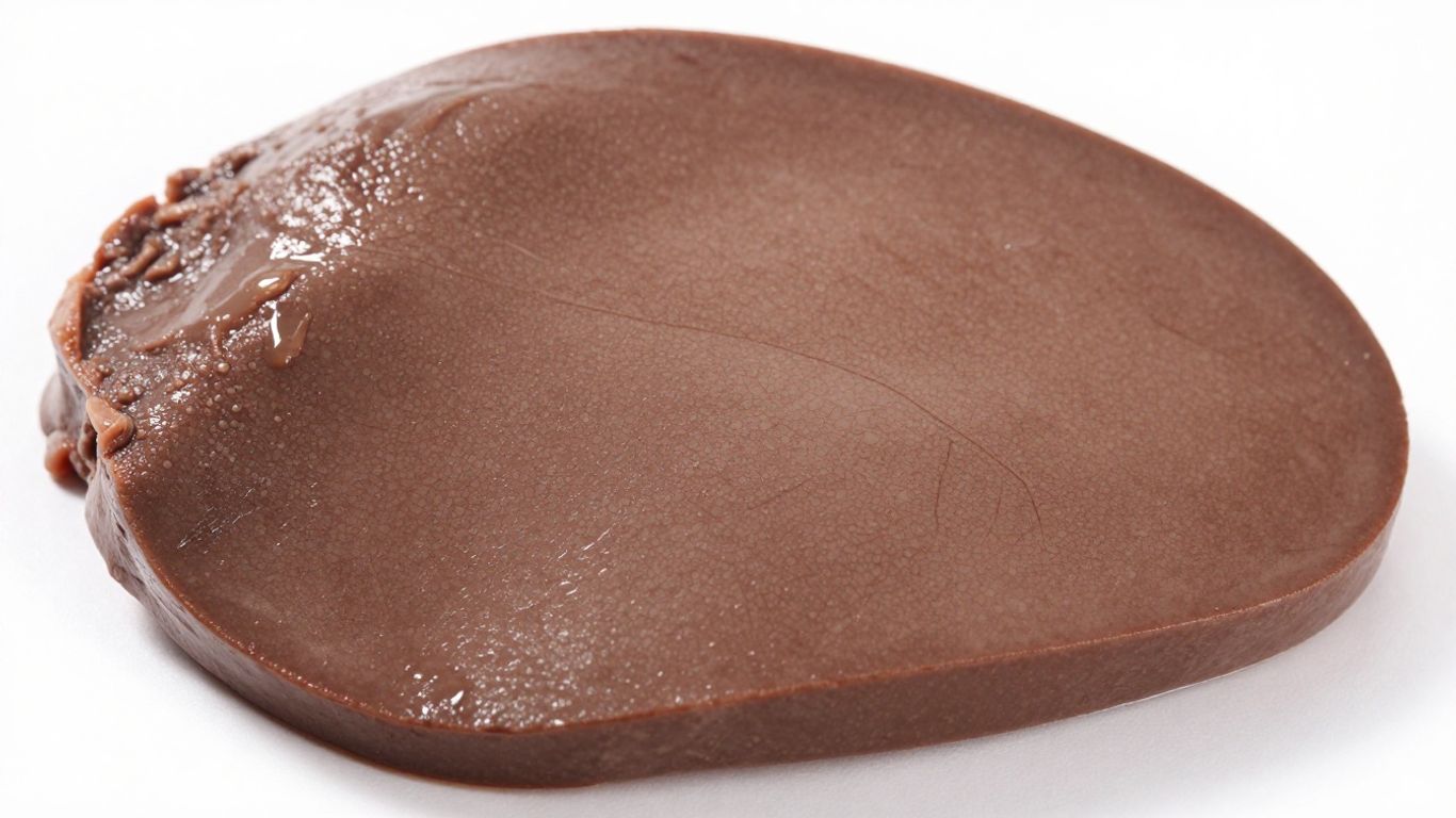 Cooked slice of beef liver