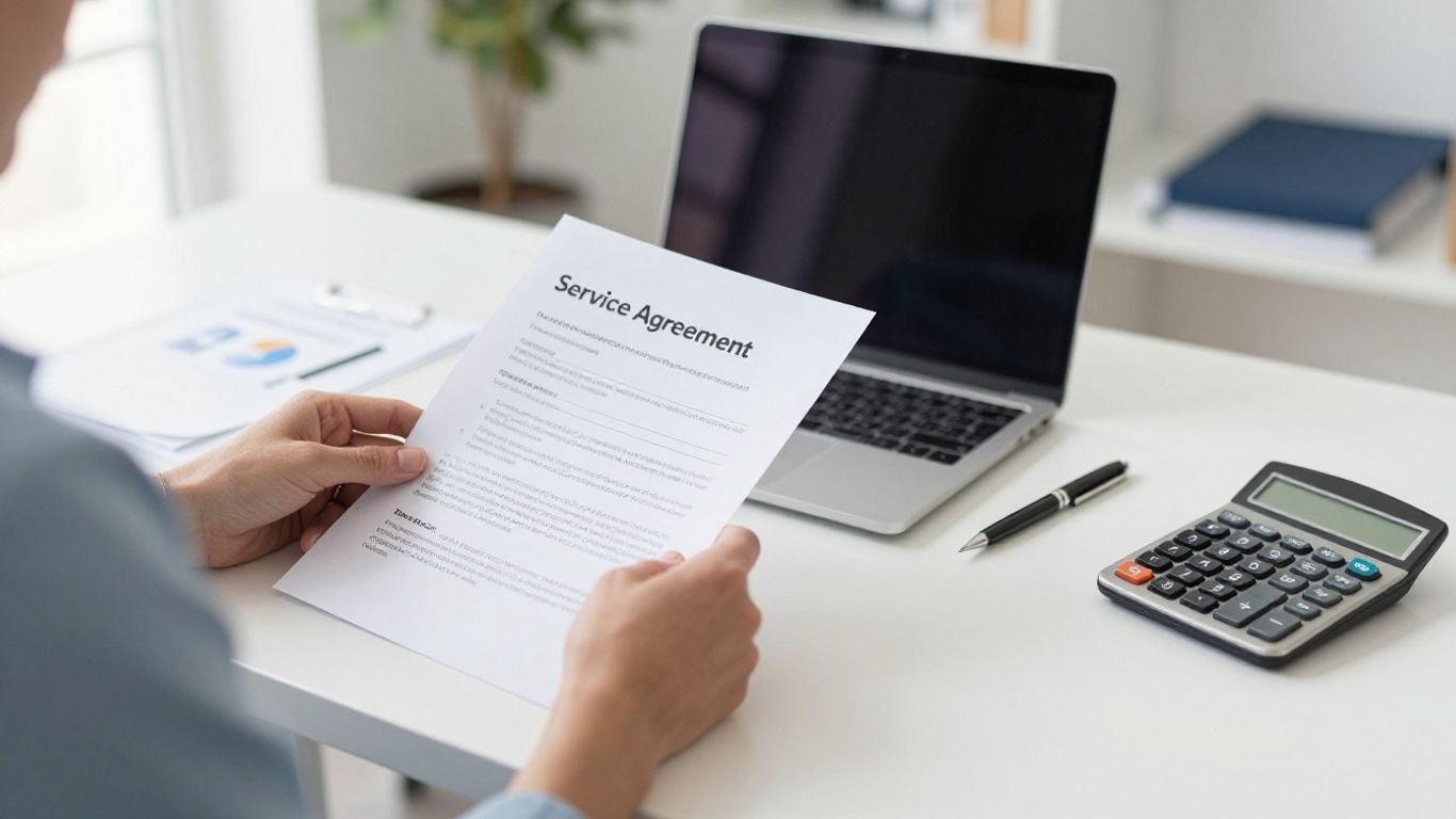 Practice owner comparing billing service proposals
